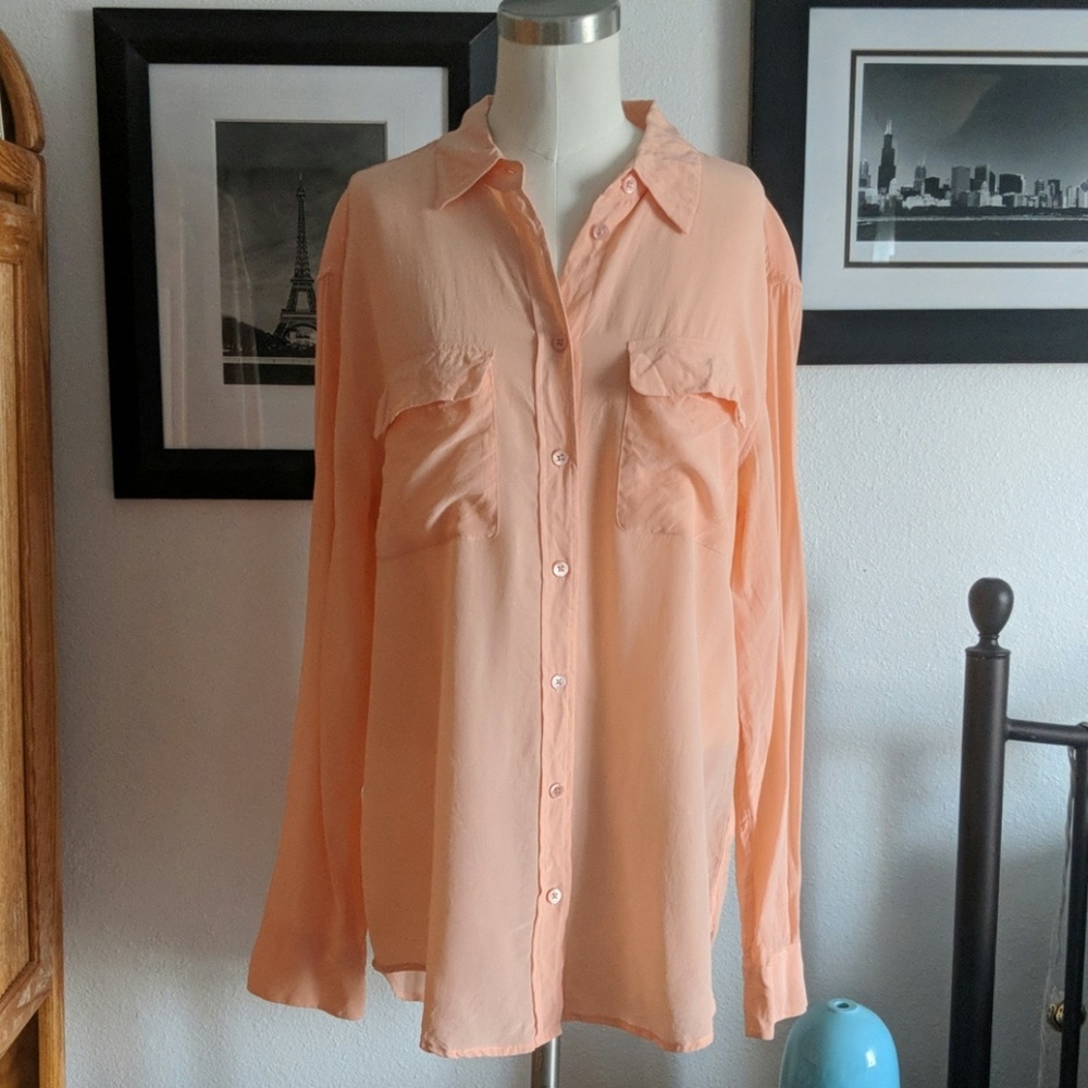 {Equipment} Silk Blouse Size M